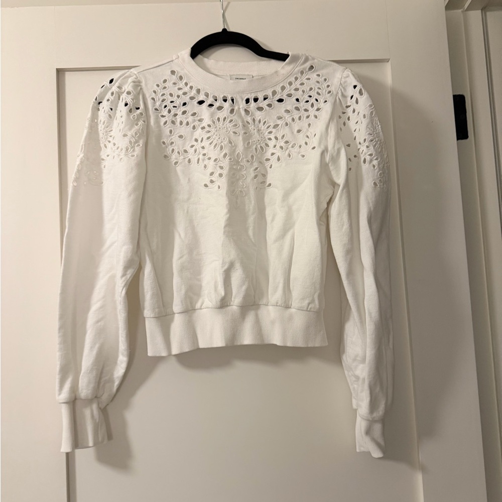 The Odell’s White Eyelet Women's Sweatshirt